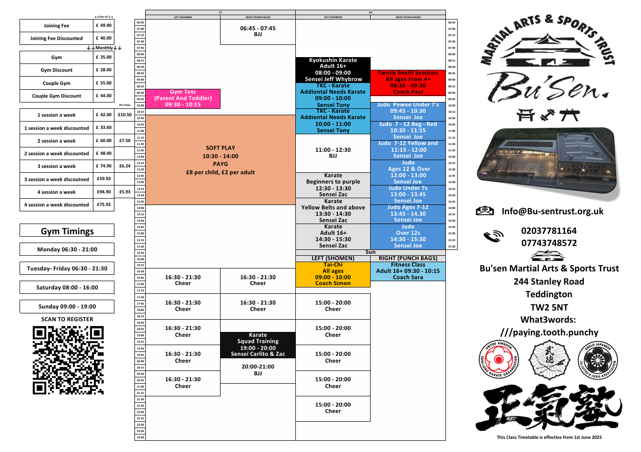 Weekly classes 2